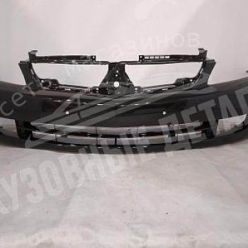 Бампер передний Mitsubishi Lancer (9) рест. X42 Black Mica Черный